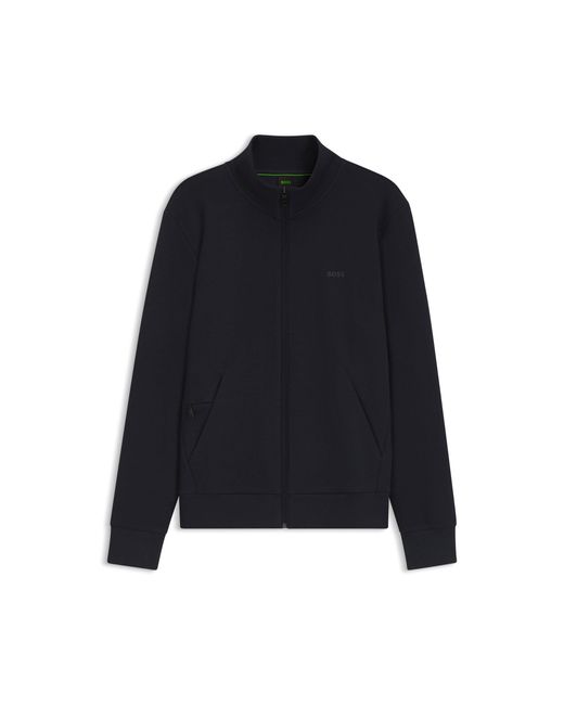 Boss Blue Zip-Up Sweatshirt for men