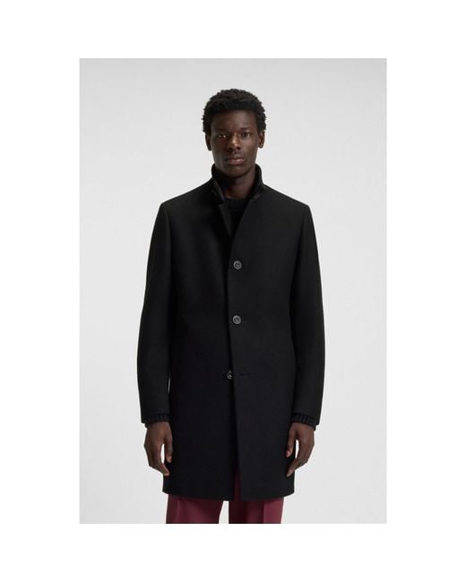 HUGO Black Regular-Fit Coat for men