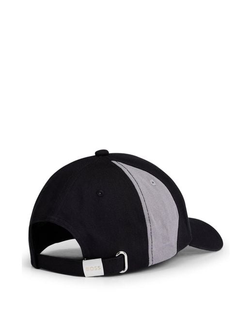 Boss Black Cotton-twill Cap With Contrasting Seasonal Logo for men