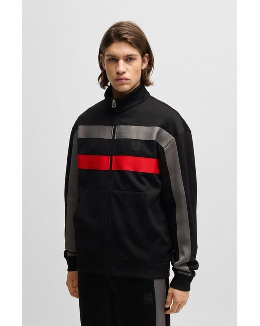HUGO Red X Rb Zip-up Sweatshirt With Signature Bull Motif for men