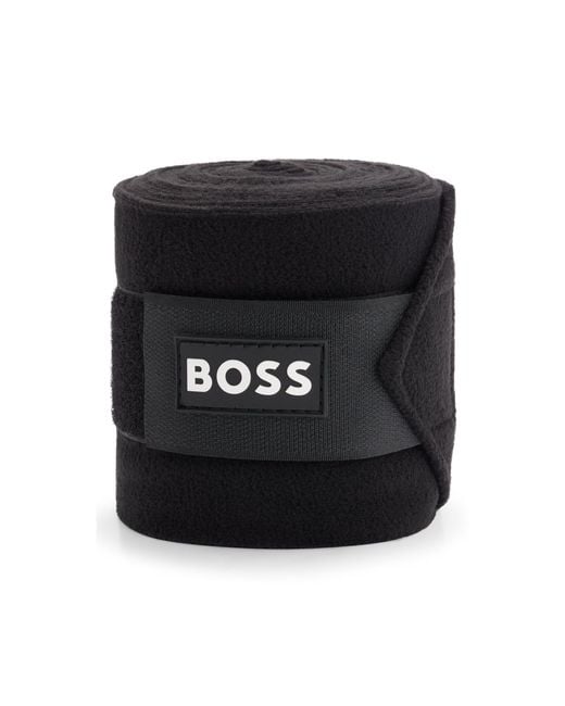 Boss Black Equestrian Circulation Bandages With Contrast Branding And Riptape Closure