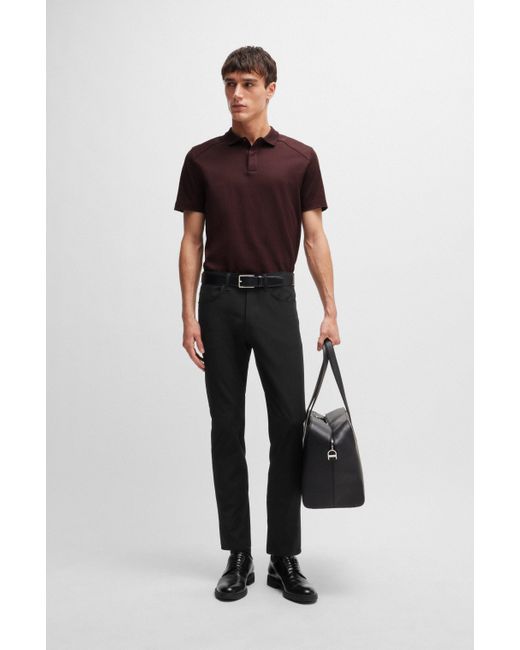 Boss Slim-fit Jeans Van Geweven Stretchmateriaal in het Black voor heren