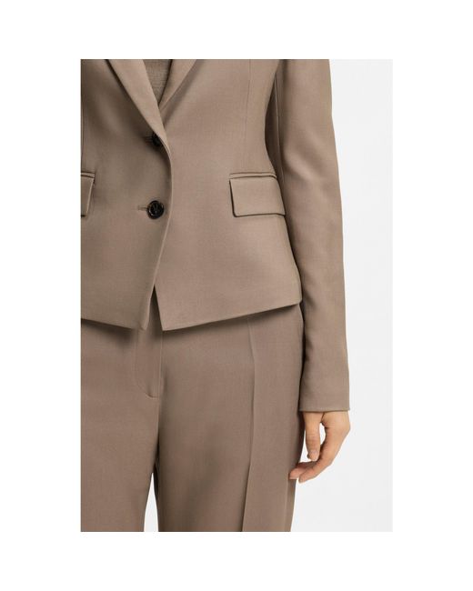 Boss Brown Slim-Fit Blazer