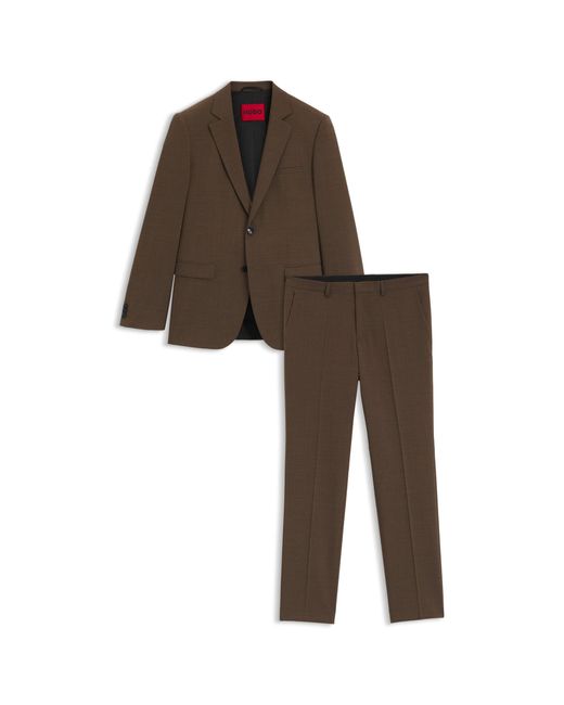 HUGO White Extra-Slim-Fit Suit for men