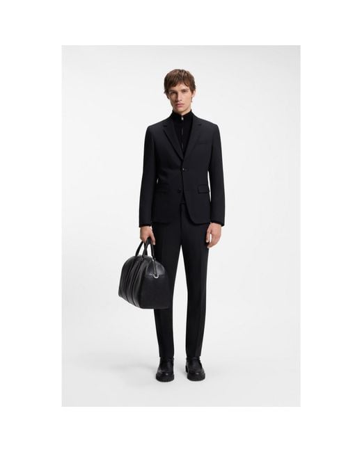 HUGO Black Two-Piece Slim-Fit Suit for men