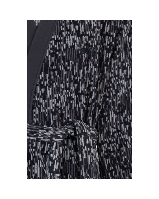 Boss Black Cotton-Jacquard Dressing Gown With Embroidered Logo