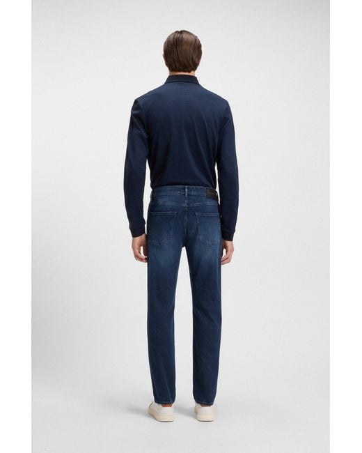 Boss Regular-Fit Maine Jeans Aus Blauem Denim Mit Softem Touch in Blue für Herren