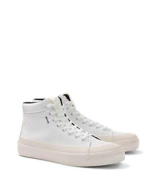 BOSS by HUGO BOSS Hightop Rubberbumper Trainers With Red Logo Label