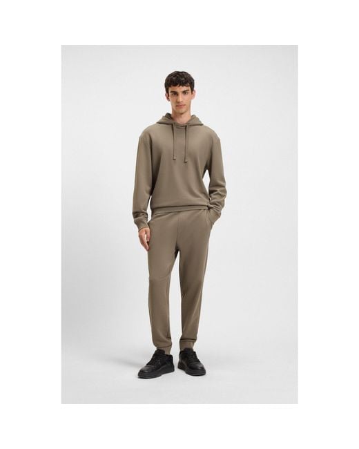 HUGO Natural Relaxed-Fit Tracksuit Set for men