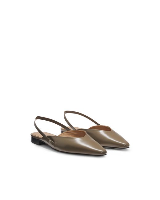 Boss Brown Slingback Ballerina Pumps