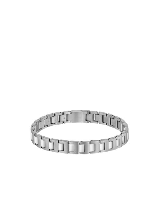 Boss Metallic Tone Link Cuff With Logo Closure for men