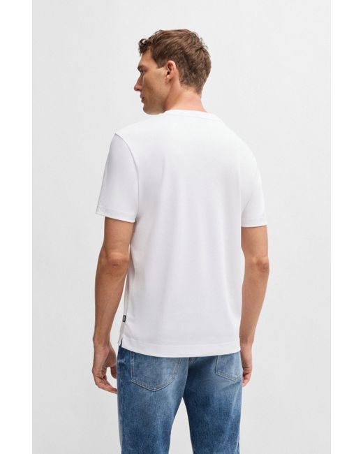 BOSS Selected By Beckham Luxurycotton Tshirt in White for Men Lyst