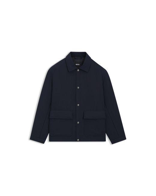 Boss Blue Relaxed-Fit Jacket for men