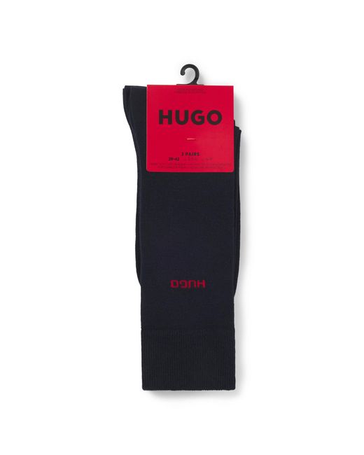 HUGO Dark Blue Men's Business Socks Size 7-13 for men
