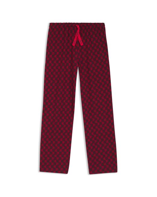 HUGO Red Printed Pyjama Bottoms