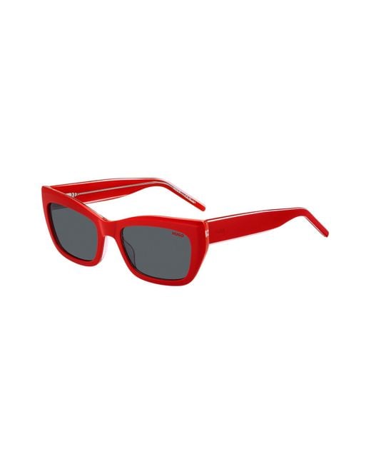 HUGO Red-acetate Sunglasses With Layered Temples