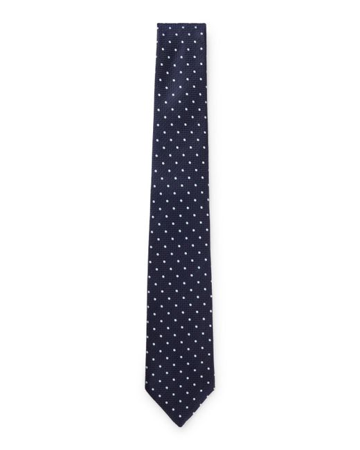 Boss Krawatte aus Seiden-Jacquard mit Punkte-Muster in Blue für Herren