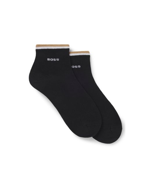 Boss Black Signature Striped Cotton Blend Socks for men