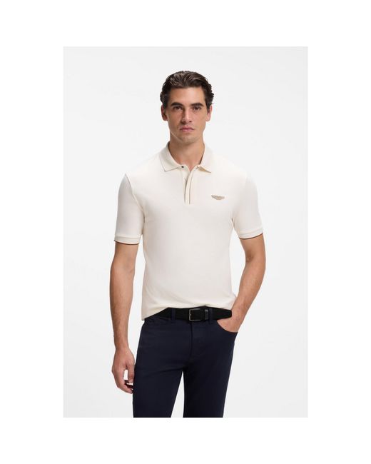 Boss White X Aston Martin Polo Shirt for men
