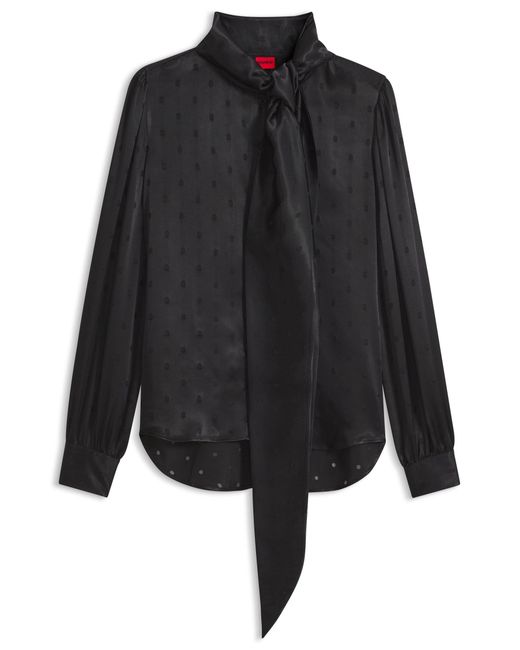 Camicetta Regular Fit di HUGO in Black