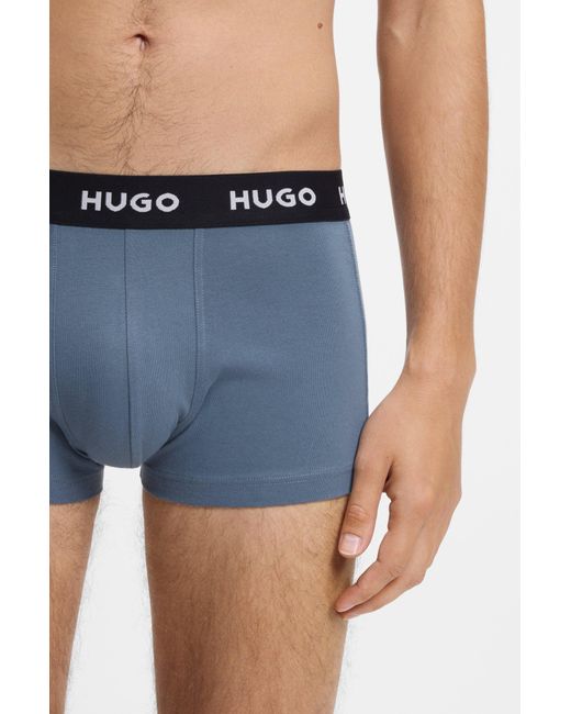 HUGO Dreierpack Boxershorts Aus Stretch-Baumwolle in Multicolor für Herren