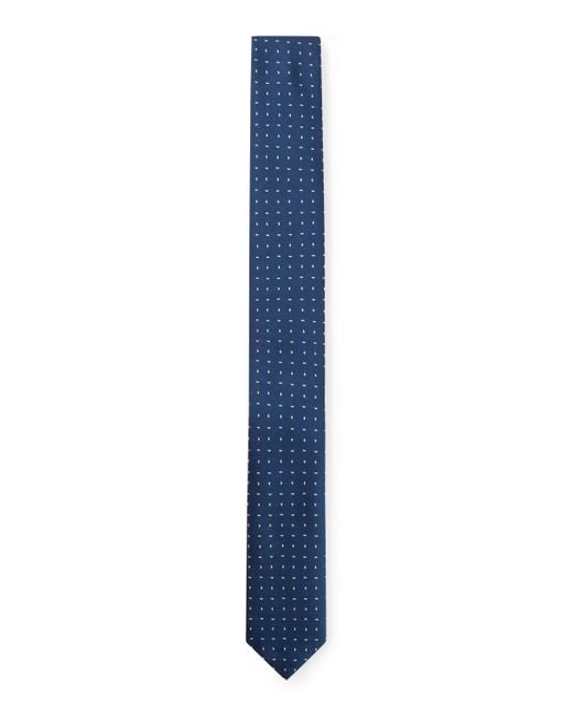 Boss In Italien gefertigte Krawatte mit Muster und Reise-Pouch in Blue für Herren