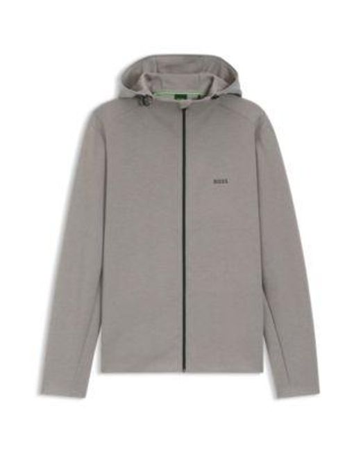 Veste Sportive À Capuche Anti-Odeurs Avec Détails Réfléchissants Boss pour homme en coloris Gray