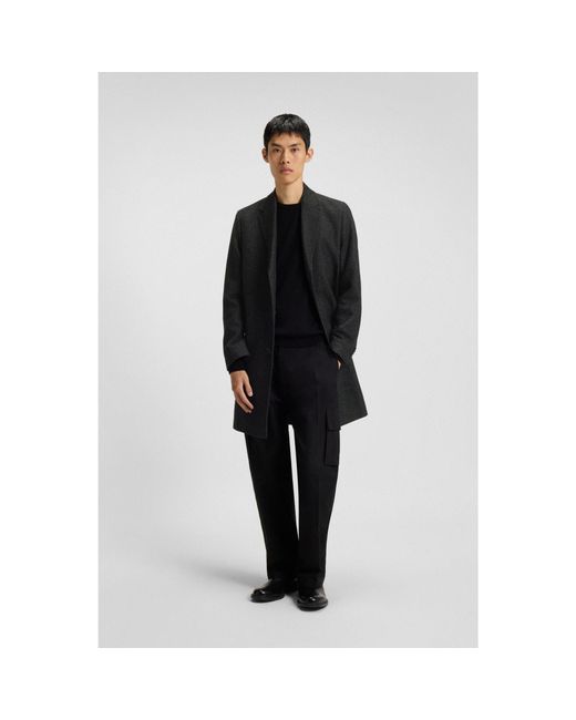 HUGO Black Regular-Fit Coat for men