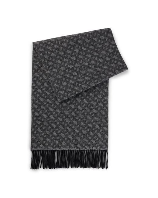 Boss Gray Reversible Scarf for men