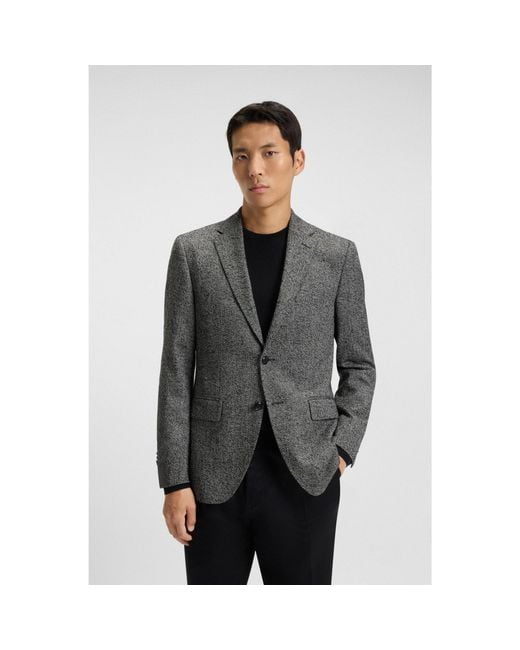 Boss Gray Regular-Fit Jacket for men