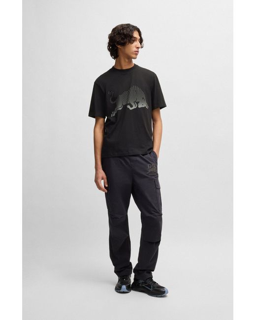 HUGO Kurzarmshirt Dricard_RB 10257318 01 in Black für Herren
