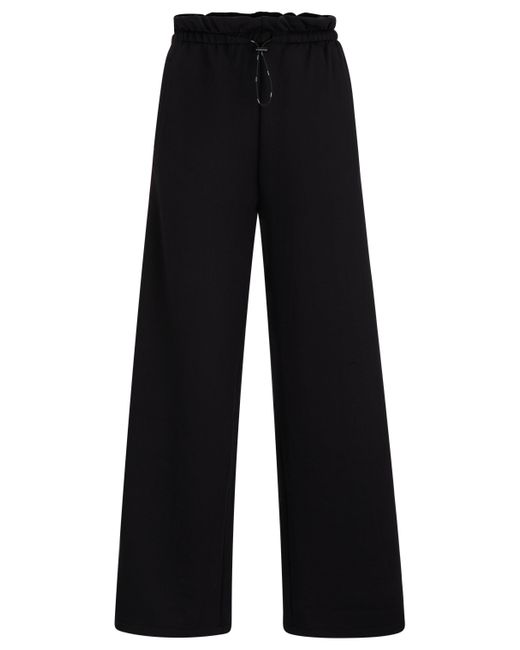 Pantalon de survêtement à bords bruts avec ruban à logo sur les coutures latérales HUGO en coloris Black