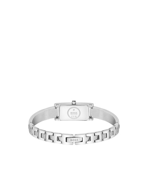 Boss White Lucy Allure Stainless-Steel Watch With Bangle