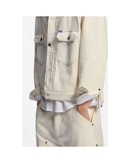 HUGO White Relaxed-Fit Trucker Jacket for men