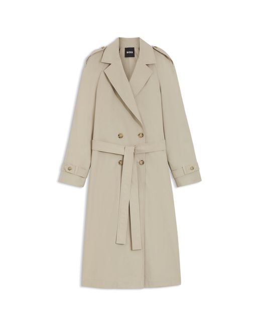 Boss Natural Regular-Fit Trench Coat