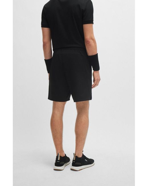 Boss Black X Matteo Berrettini Water-repellent Shorts With Logo Print for men
