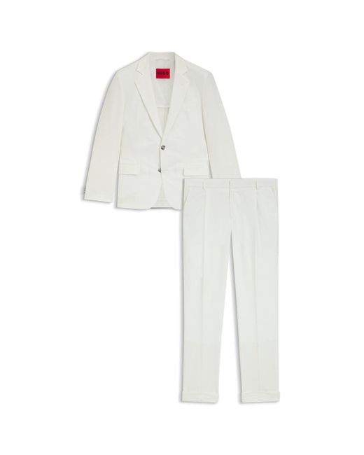 HUGO White Slim-Fit Suit for men