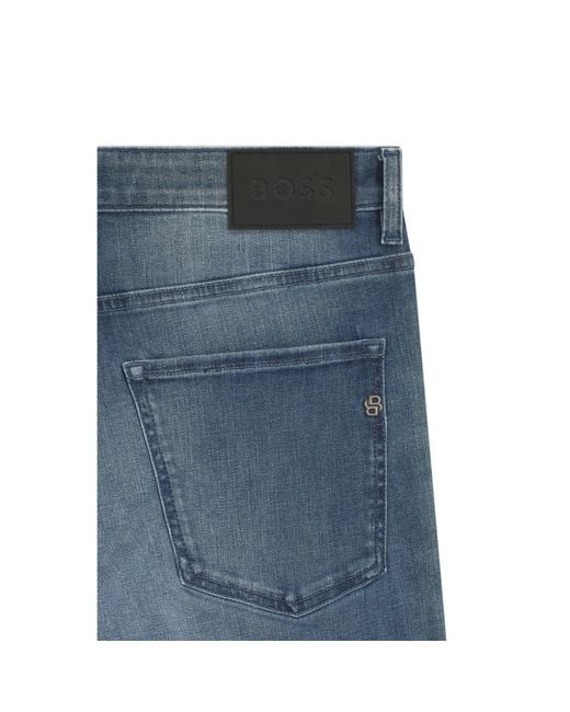 Boss Blue Delaware Slim-Fit Jeans for men