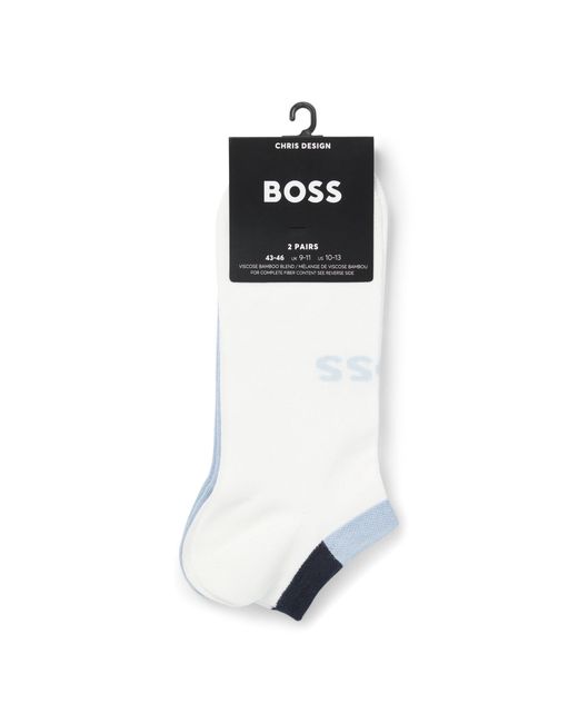 Boss Blue Two-Pack Ankle Socks for men