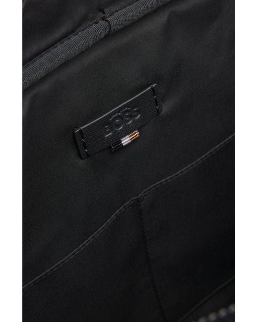 Boss Aktetas Met Monogrammen En Reliëflogo Van Folie in het Black voor heren