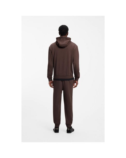 HUGO Brown Cotton Tracksuit Set for men