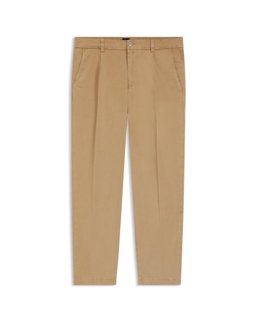 Boss Natural Tapered-Fit Trousers for men