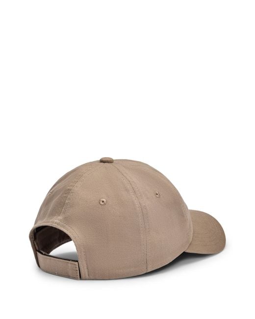 Boss Natural Cotton-twill Cap With Tonal Logo Patch for men