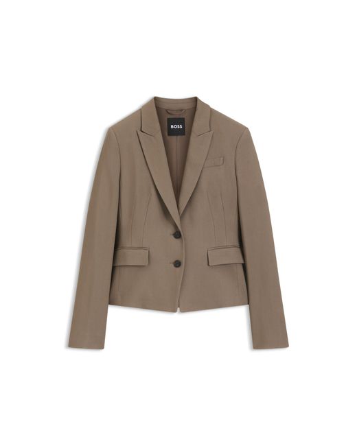 Boss Brown Slim-Fit Blazer