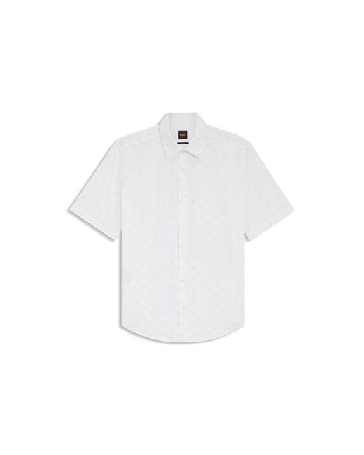 Boss White Regular-Fit Shirt for men