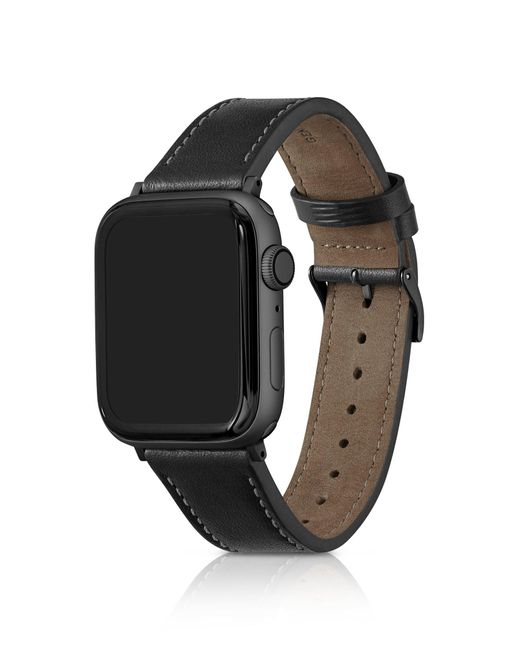 BOSS by Hugo Boss Black Leather Apple Watch Strap Men's Watches for men