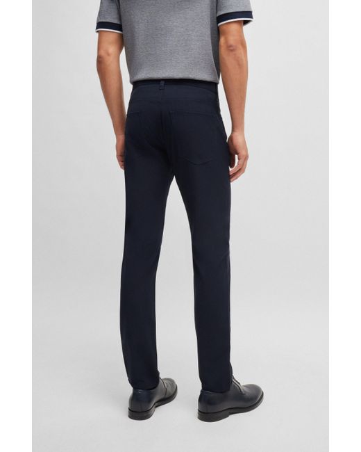 Boss Slim-fit Jeans Van Geweven Stretchmateriaal in het Blue voor heren