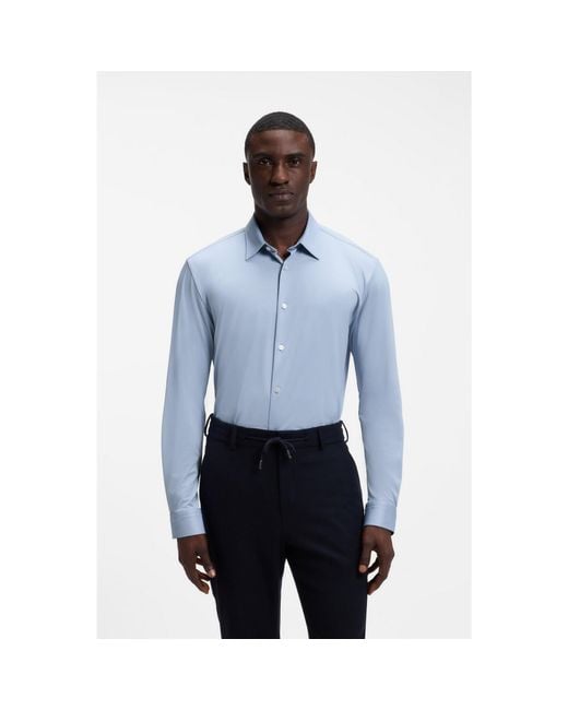 Boss Blue Slim-Fit Shirt for men