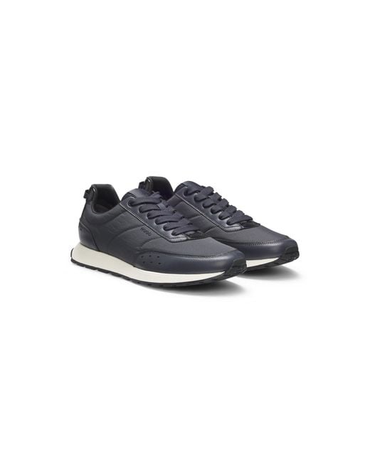 HUGO Blue Running-Inspired Trainers With Zigzag Detailing for men
