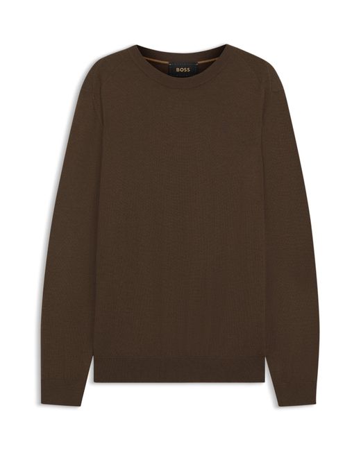 Pull En Laine, Soie Et Cachemire Boss pour homme en coloris Brown